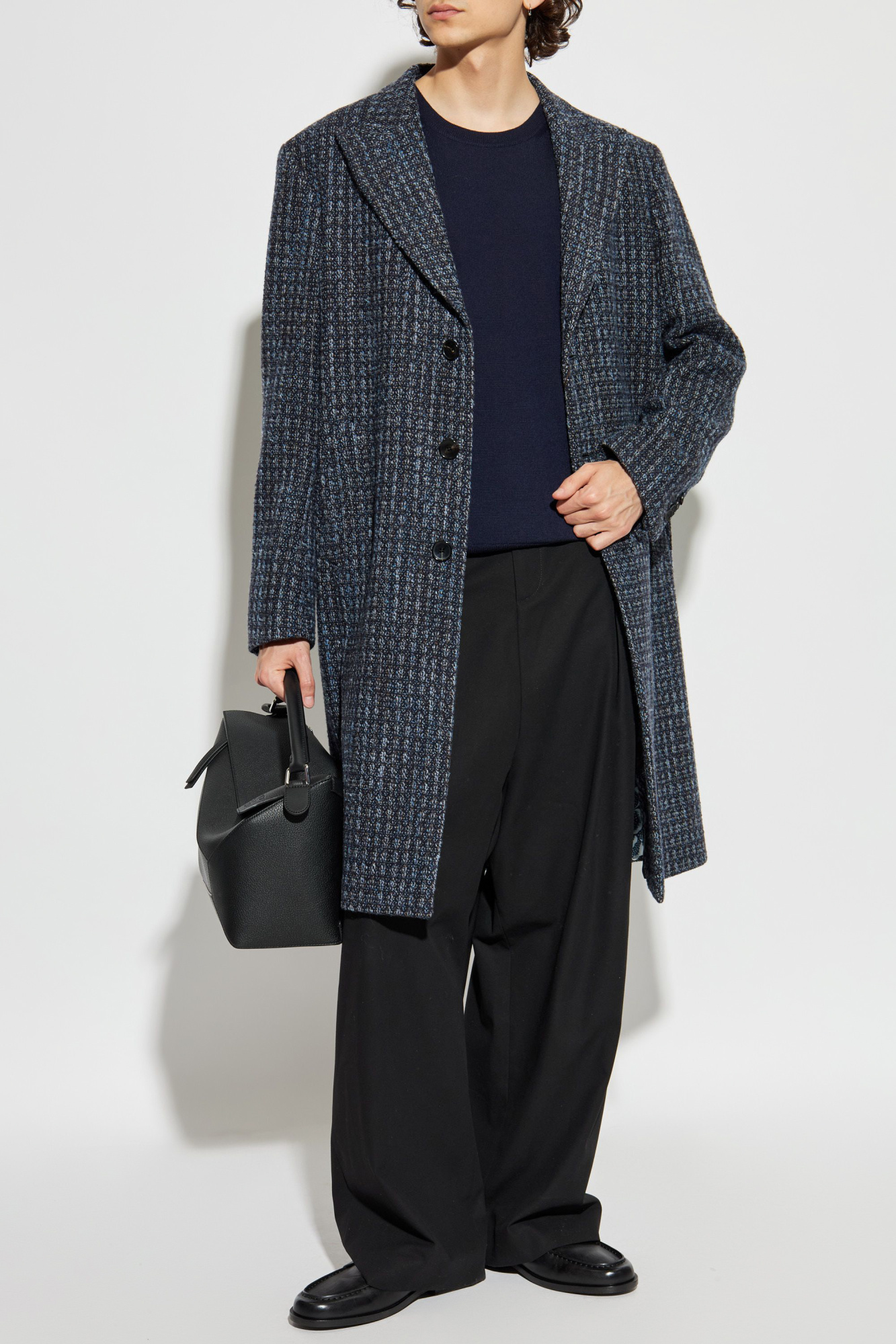 Navy blue Wool sweater with embroidered logo Etro - Vitkac AS